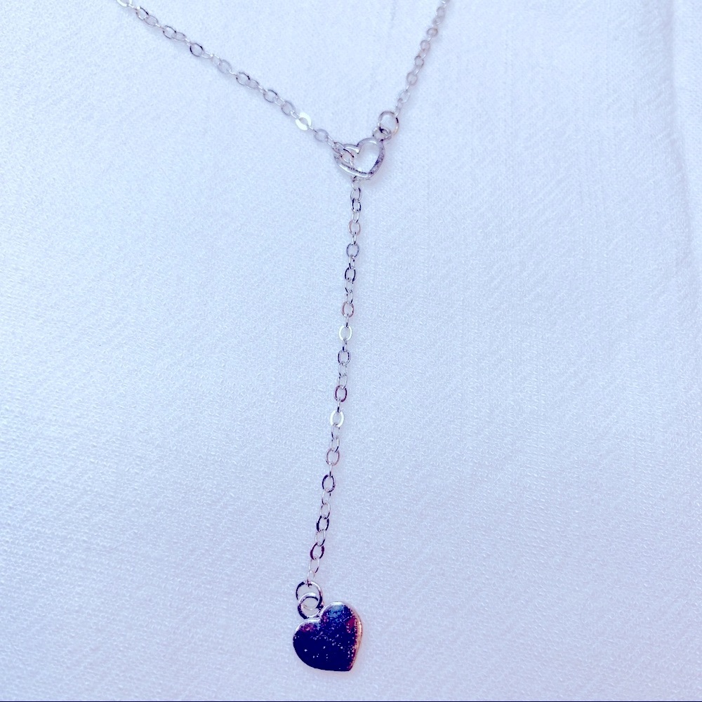 ❣️$25/3❣️ Two Hearts Pendant Sterling Sliver Plated Necklace - Picture 4 of 7